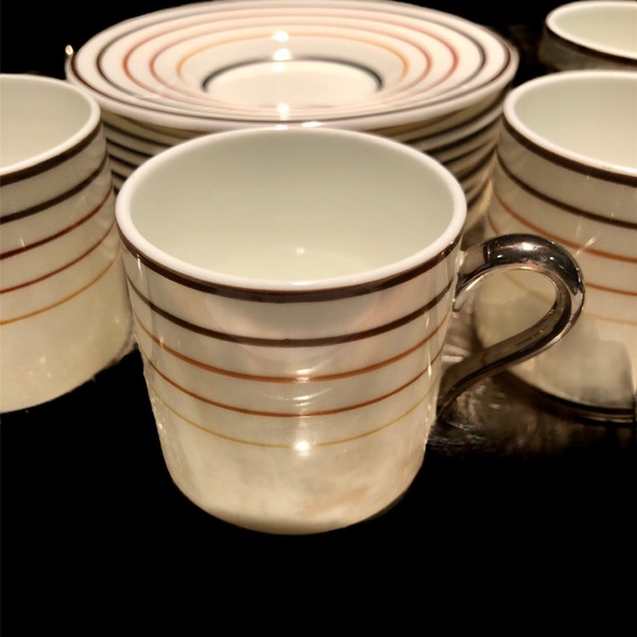 Wedgwood MCM Espresso Demitasse set of 8 cups with saucers 16 piece total - Picture 7 of 8
